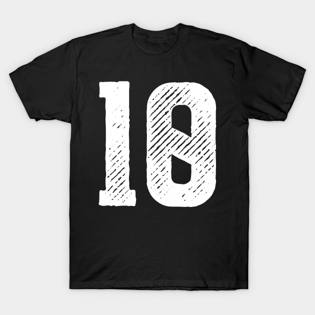 Rough Number 10 T-Shirt by colorsplash